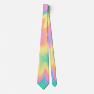 Gravata Tie Dye Rainbow Pastel Spital Groovy Hippie