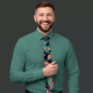 Gravata Tie Floral Azul Elegante