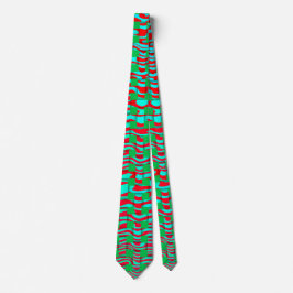 Gravata Tie- Holiday Red and Green - Abstrato Geométrico