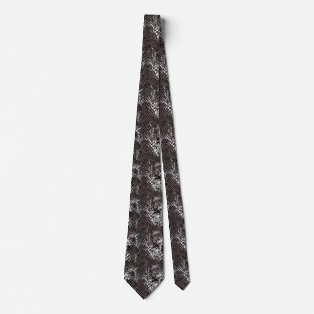 Gravata Tie Leather Look Snakeskin (57) (Frente)