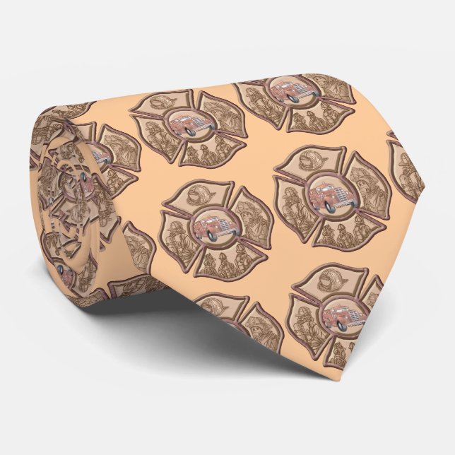 Gravata Tie Maltês Cross Firefighter (Rolled)