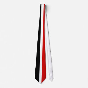 Gravata Tie Men's Red Black White Stripe