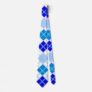Gravata Tie Personalizada de Argyle Azul