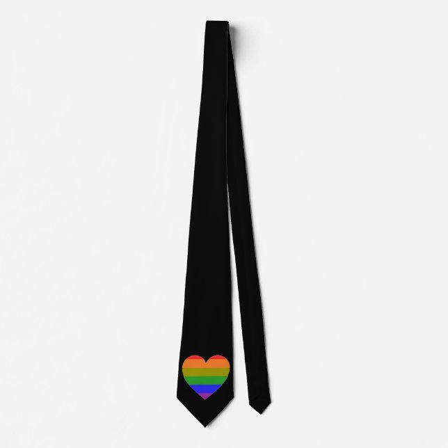 Gravata Tie Rainbow Heart (Frente)
