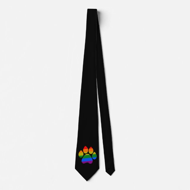 Gravata Tie Rainbow Paws (Frente)