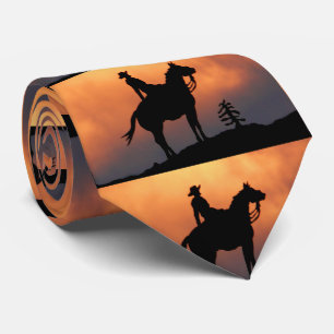 Gravata Tie Silhouette do Cowboy