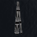 Gravata Tie Silver Black Art Deco<br><div class="desc">Tie Silver Black Art Deco</div>