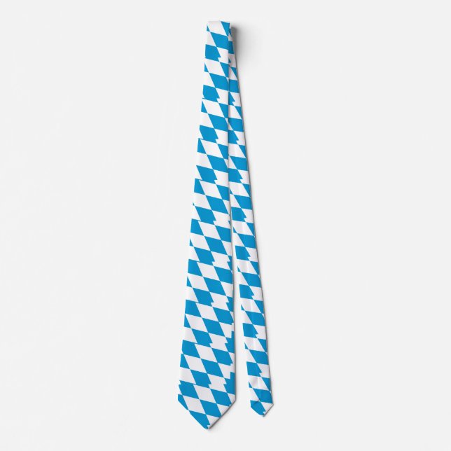 Gravata Tie with Flag of Bavaria, Alemanha (Frente)
