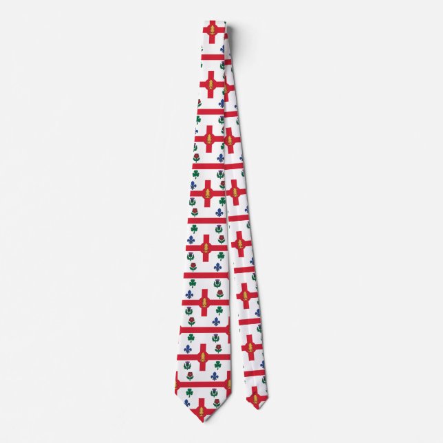 Gravata Tie with Flag of Montreal, Canada (Frente)
