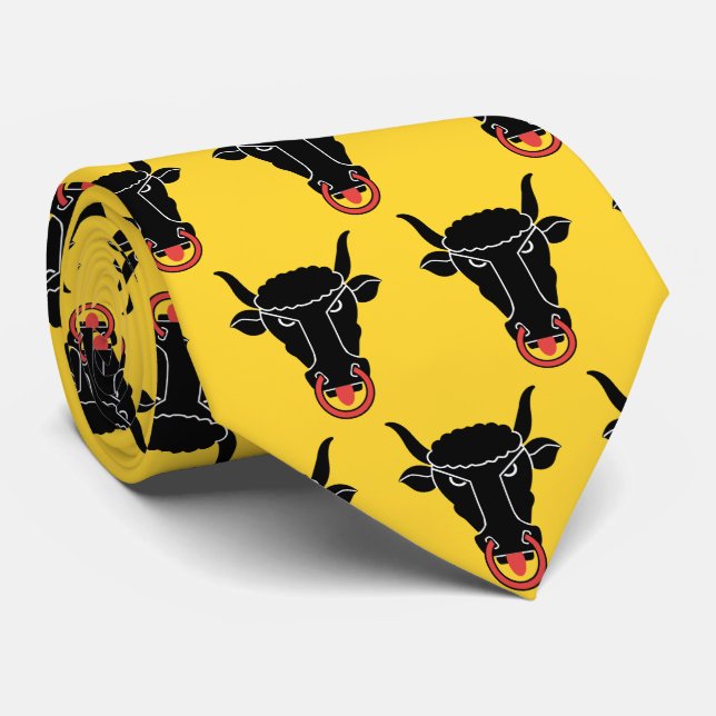 Gravata Tie with Flag of Uri Canton, Switzerland (Rolled)