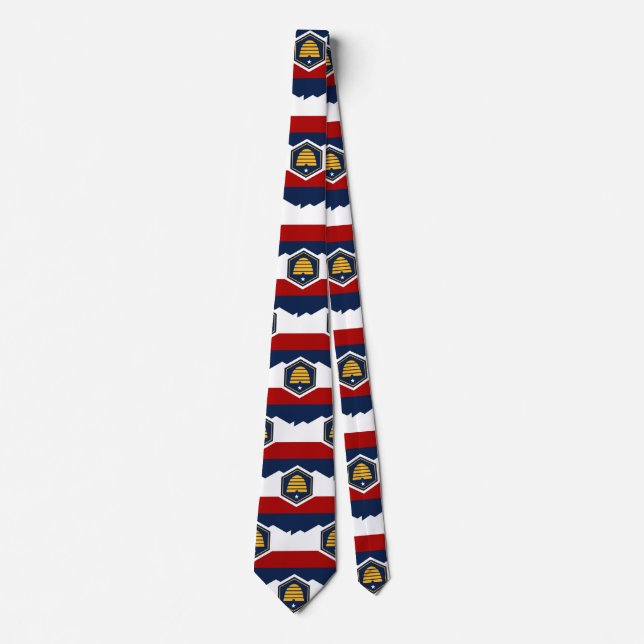Gravata Tie with Flag of Utah, USA (Frente)