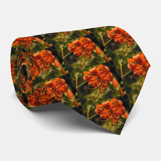 Gravata Tiger Lily Wildflower - Lilium lancifolium Necktie (Rolled)