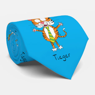 Gravata Tiger Tiger Gato Engraçado Tie