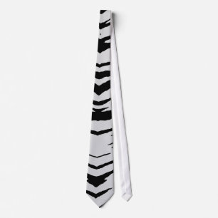 Gravata Tigre ou zebra branca listrado