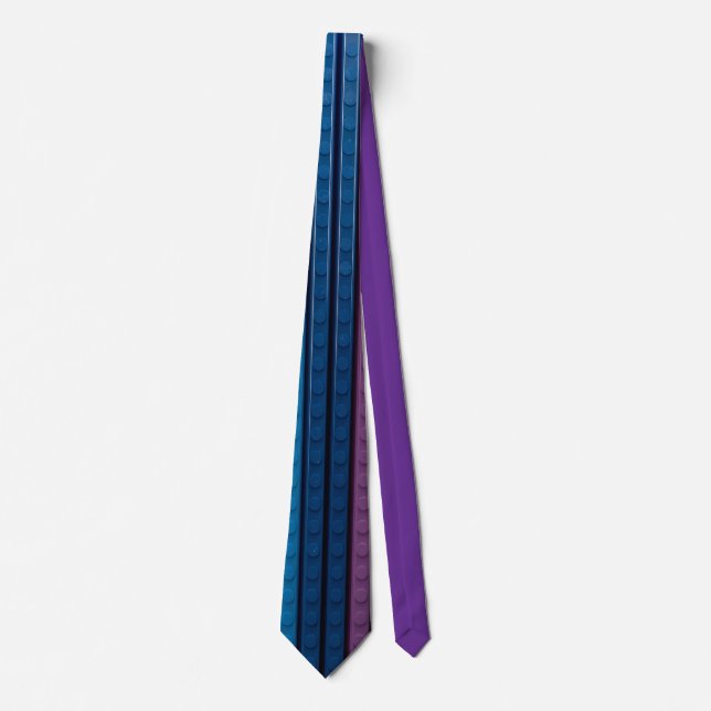 Gravata Tijolos plásticos verticais Azul-Roxo (Frente)