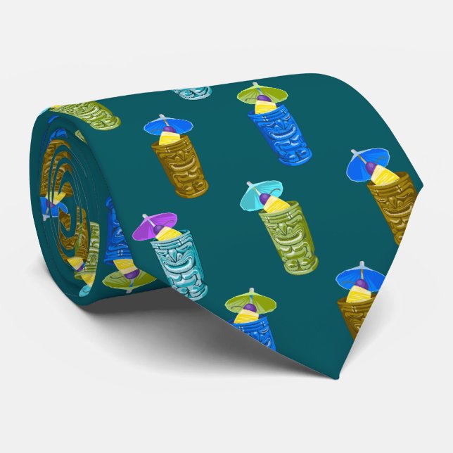 Gravata Tiki Mugs Tropical Drinks Two-Sided Printed (Rolled)