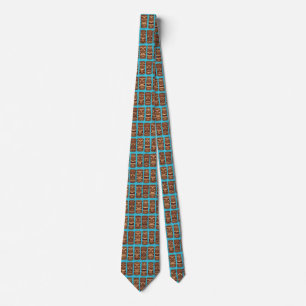 Gravata Tiki Totem Temed tropical Neck Tie