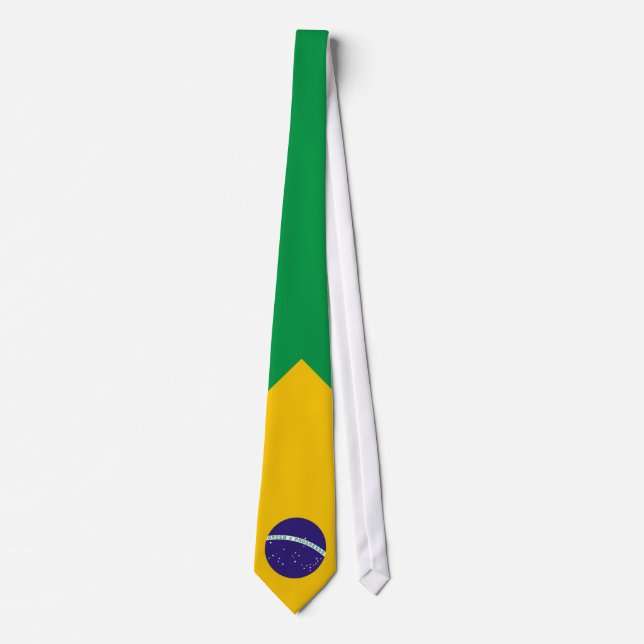 Gravata Tinta da bandeira do Brasil (Frente)