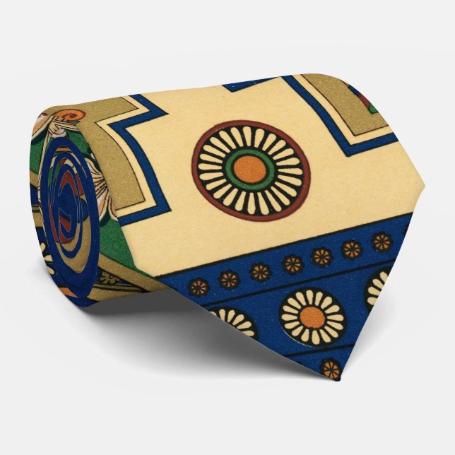 Gravata Tinta do pescoço do padrão retroativo assírio (Rolled)