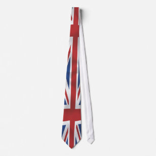 Gravata Tipo de seda União Jack Bandeira Britânica