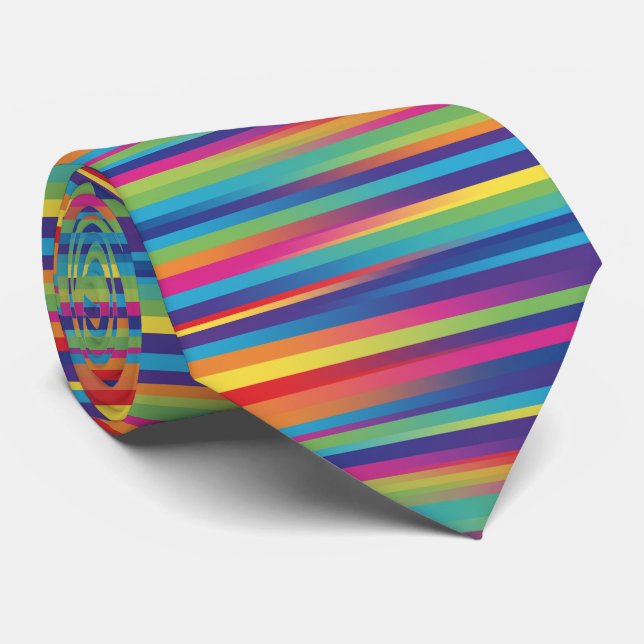 Gravata Tiras Technicolor (Rolled)