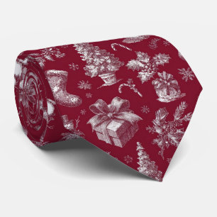 Gravata Toalete Vermelho Vintage de Natal com Meias