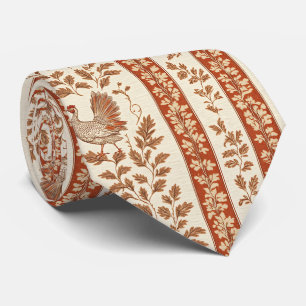 Gravata Toile de Jouy Floral com Galinha Vintage (8)