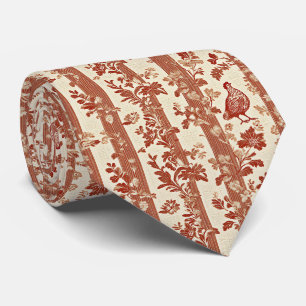 Gravata Toile de Jouy Floral com Galo Vintage (11)