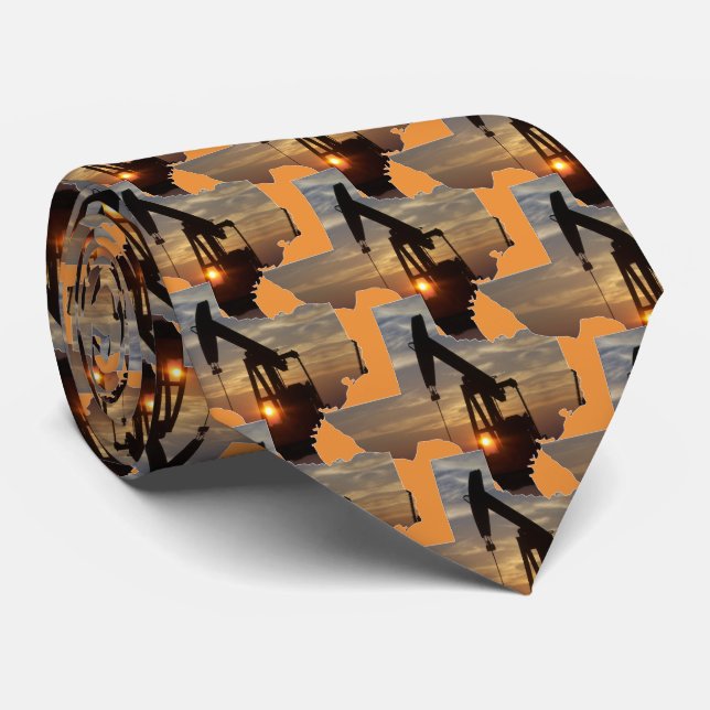 Gravata Tomada De Bomba De Óleo Do Texas No Sunset (Rolled)