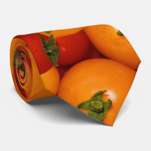 Gravata Tomates de cereja, de cor vermelha e laranja