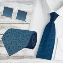 Tonal Geométrico Ombre Azul-Marinho Moderno