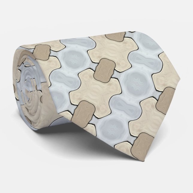 Gravata Tons de Terra Mudada (Rolled)