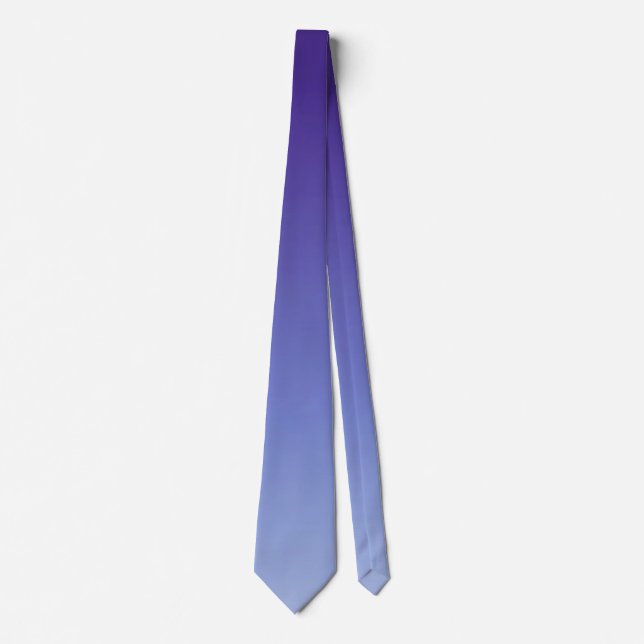 Gravata Tons de Violeta Periwinkle ao Azul (Frente)
