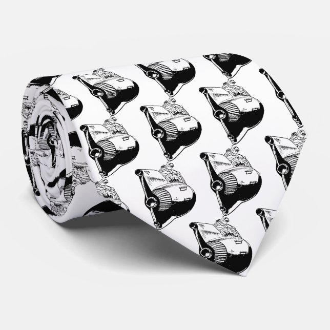 Gravata Toque de Nostalgia - Rocketship Retro (Rolled)