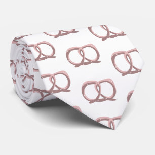Gravata Torção de Pretzel Salgado Rosa