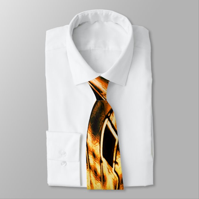 Gravata Torcido com um tom leve de coral ao ouro (Amarrado)