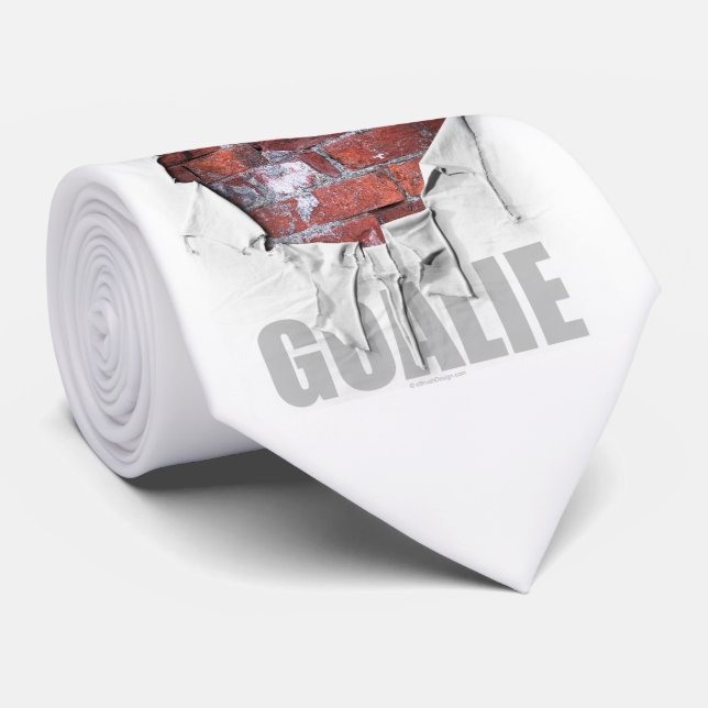 Gravata Torn Brick Wall Goalie (Futebol) Tie (Rolled)