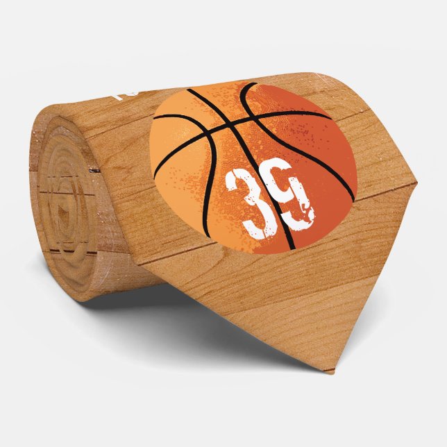 Gravata Torneio de basquete (personalizável) (Rolled)