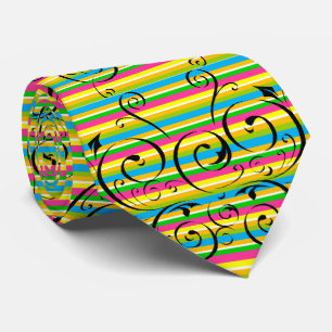 Gravata Torneio de Flourish Striped