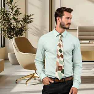 Gravata Torneio De Monograma Com Quadro De Controlo Verniz