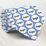Gravata Torneio de Pescoço Azul de Logotipo Simples para E<br><div class="desc">Design de logotipo simples para promover a lealdade da marca e promover sua pequena empresa. Substitua o logotipo pelo seu e altere a cor de fundo na Ferramenta Design para personalizar.</div>
