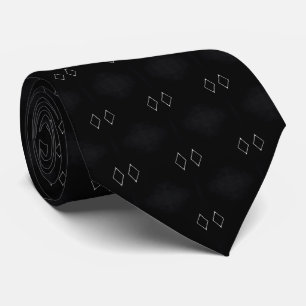 Gravata Torneio de Pescoço Branco Negro