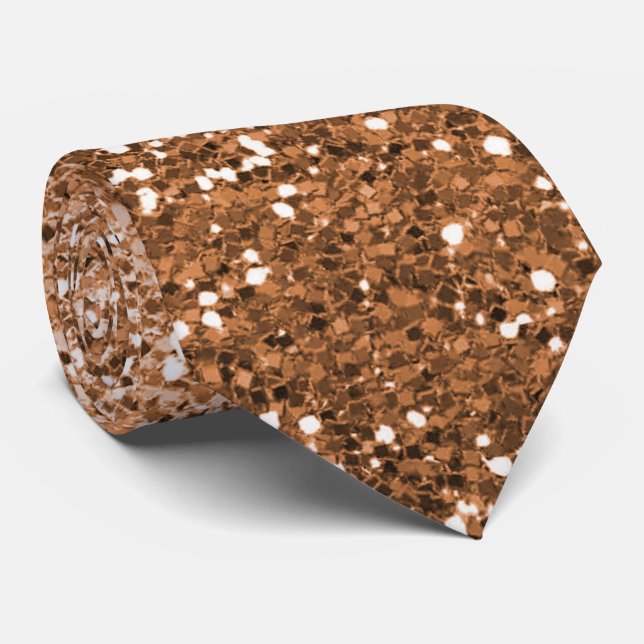 Gravata Torneio De Pescoço Com Rosa De Glitter Dourado (Rolled)