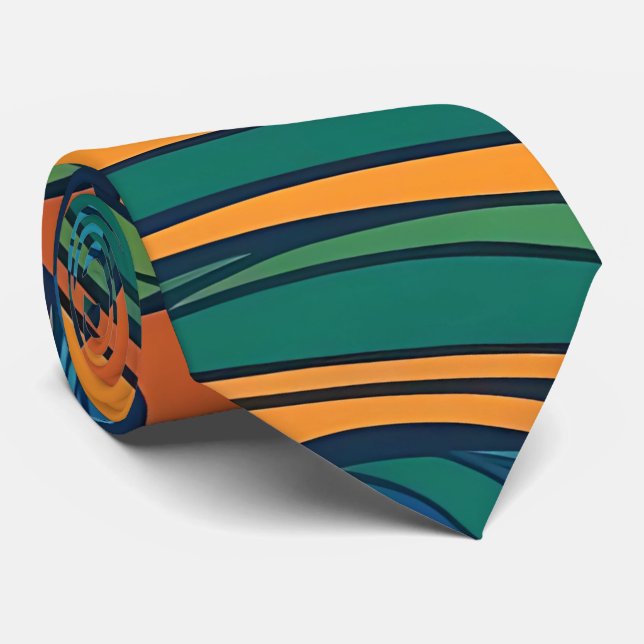 Gravata Torneio De Pescoço De Grooves Retro (Rolled)