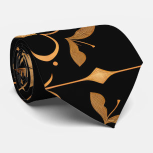 Gravata Torneio de Pescoço Negro Elegante Premium