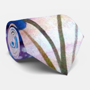 Gravata Torneira Floral Azul Masculina