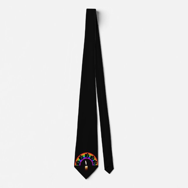 Gravata Torneiras Num Arco-Íris Com Vela (Frente)