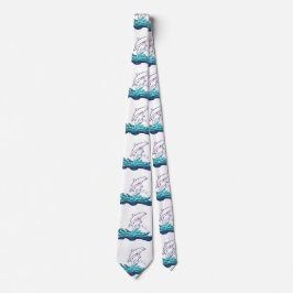 Gravata Torre de desenho dos golfinhos