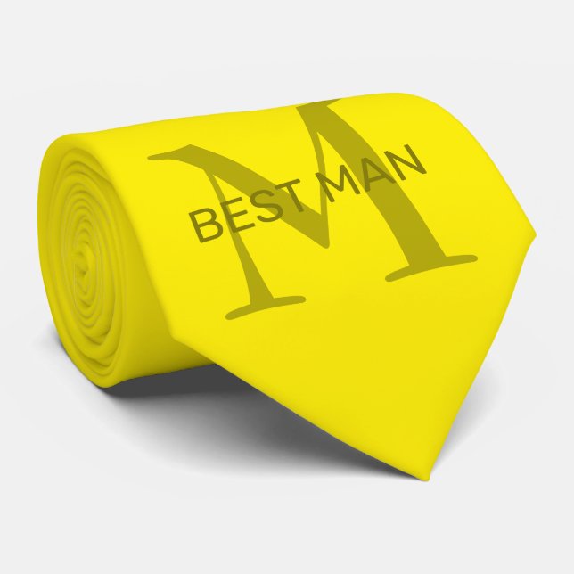 Gravata Torre de Pescoço Amarelo Canário (Rolled)