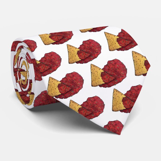 Gravata Tortilla Chips e Dip Tomato Salsa Comida mexicana (Rolled)